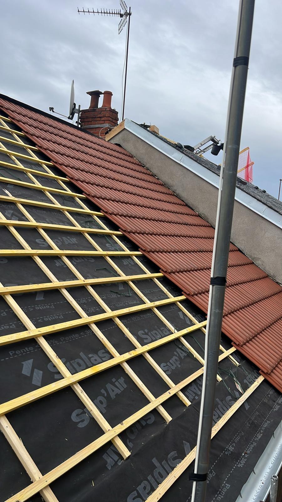 Chantier de couverture en Île-de-France